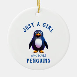 Bara en tjej som kärlek Penguins Julgransprydnad Keramik
