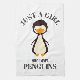 Bara en tjej som kärlek Penguins Kökshandduk