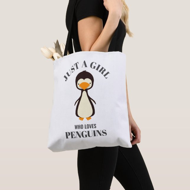 Bara en tjej som kärlek Penguins Tygkasse (Närbild)