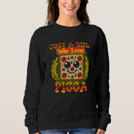 Bara en tjej som kärlek pizza t shirt