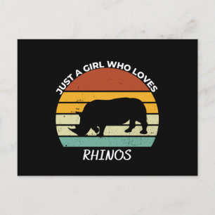 Bara en tjej som kärlek rhinos vykort