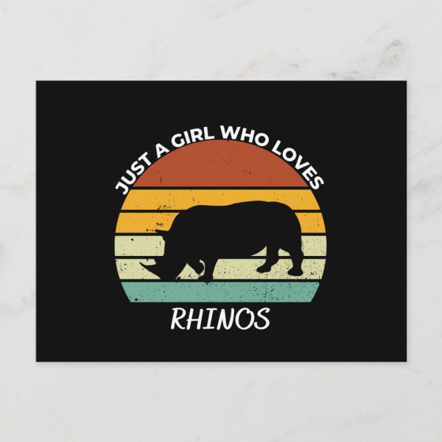 Bara en tjej som kärlek rhinos vykort (Framsida)