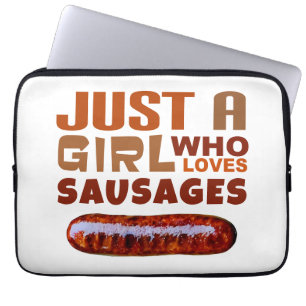 Bara en tjej som kärlek Sausages Laptop Fodral