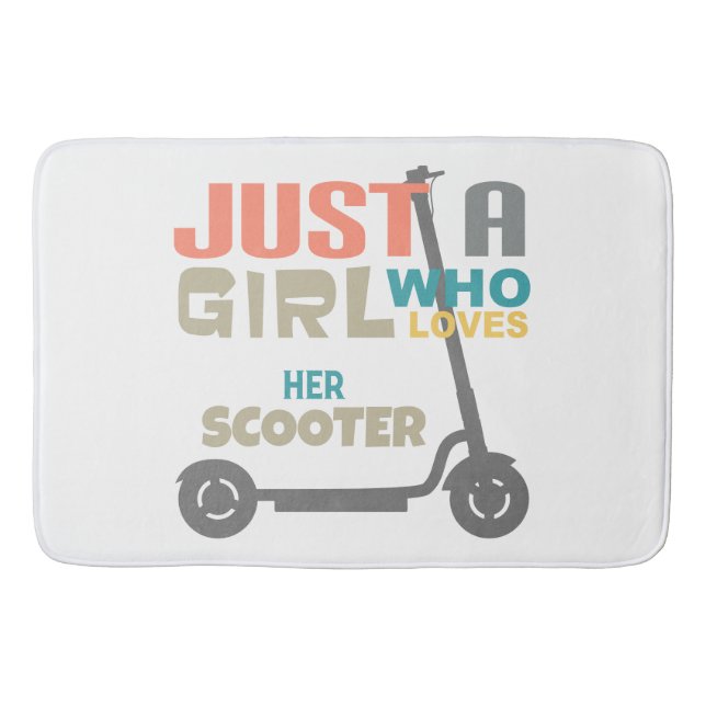 Bara en tjej som kärlek sin skooter badrumsmatta (Framsidan)