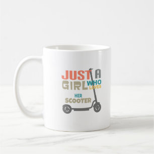 Bara en tjej som kärlek sin skooter kaffemugg