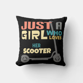Bara en tjej som kärlek sin skooter kudde