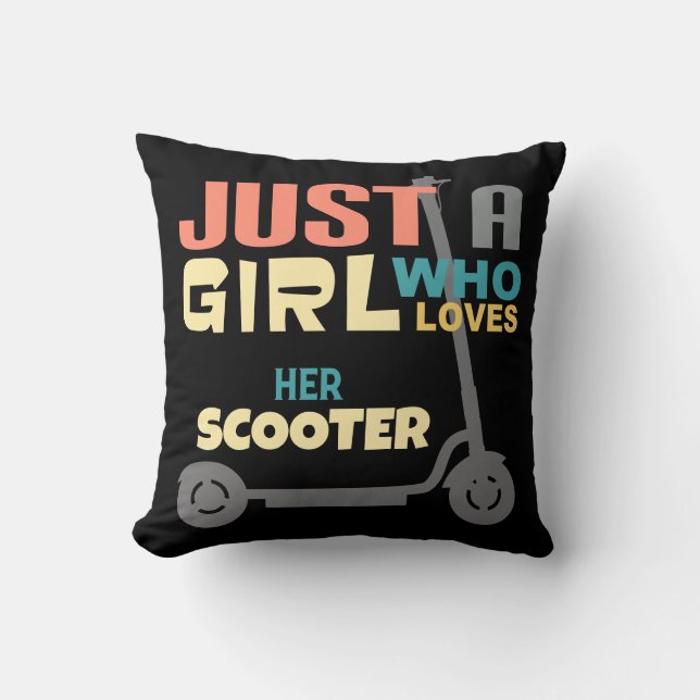Bara en tjej som kärlek sin skooter kudde (Framsida)
