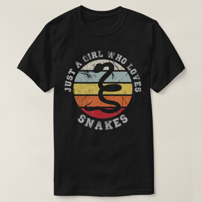 Bara en tjej som kärlek Snakes Orake T Shirt (Design framsida)