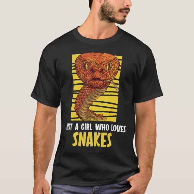 Bara en tjej som kärlek Snakes Snake 1 T Shirt (Framsida)