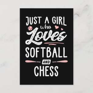 Bara en tjej som kärlek-softball och schackgåva tilläggskort