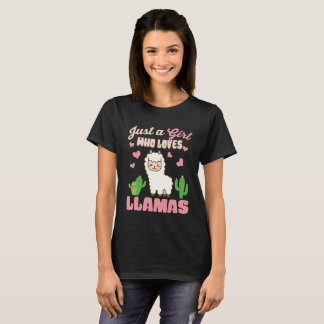Bara en tjej som kärlek söt lamama t shirt