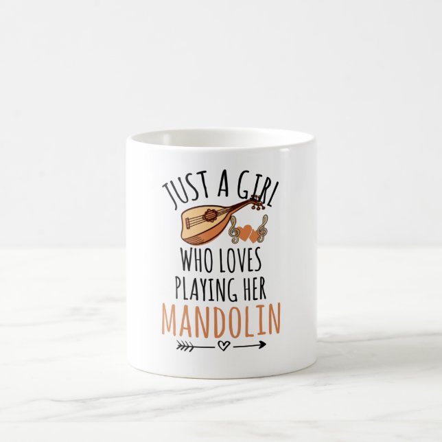 Bara en tjej som Kärlek spelar sin mandolygift Kaffemugg (Center)