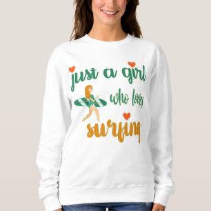 Bara en tjej som kärlek surfar på t shirt