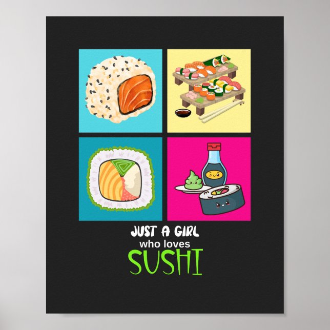 Bara en tjej som kärlek Sushi Poster (Framsidan)