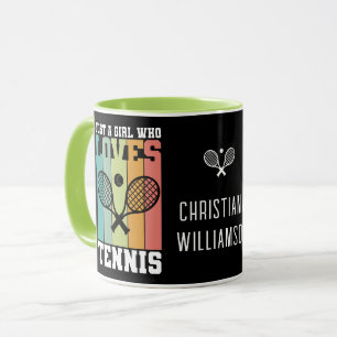 Bara en tjej som kärlek tennis Personlig Tennis Mugg
