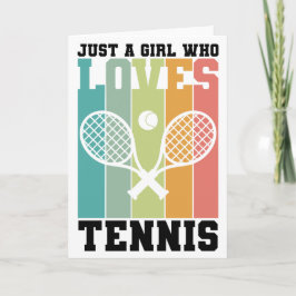 Bara en tjej som kärlek tennis | Tennis Player-pre Kort