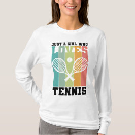 Bara en tjej som kärlek tennis | Tennis Player-pre T Shirt