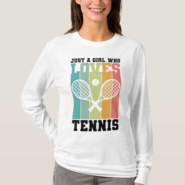 Bara en tjej som kärlek tennis | Tennis Player-pre T Shirt (Framsida)