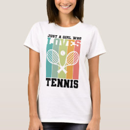 Bara en tjej som kärlek tennis | Tennis Player-pre T Shirt