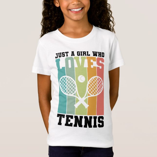 Bara en tjej som kärlek tennis | Tennis Player-pre T Shirt (Framsida)