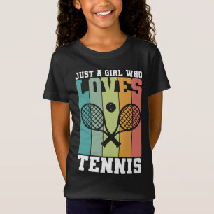 Bara en tjej som kärlek tennis Tennis Player T Shirt