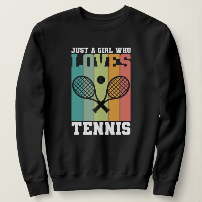 Bara en tjej som kärlek tennis | Tennis Player T Shirt (Design framsida)