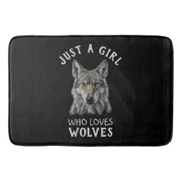Bara en tjej som kärlek vargar badrumsmatta