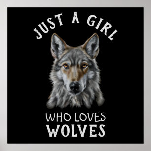 Bara en tjej som kärlek vargar poster