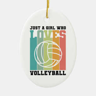 Bara en tjej som kärlek Volleyball Julgransprydnad Keramik
