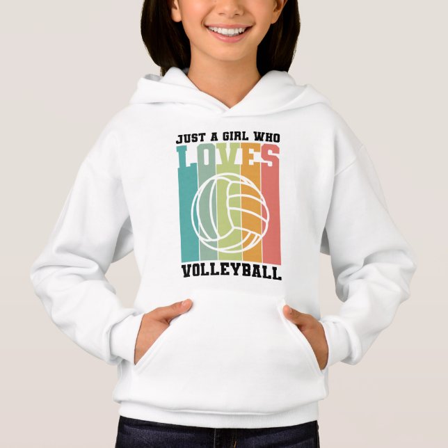 Bara en tjej som kärlek Volleyball T Shirt (Framsida)