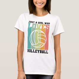 Bara en tjej som kärlek Volleyball  T Shirt