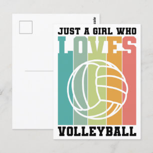 Bara en tjej som kärlek Volleyball Vykort