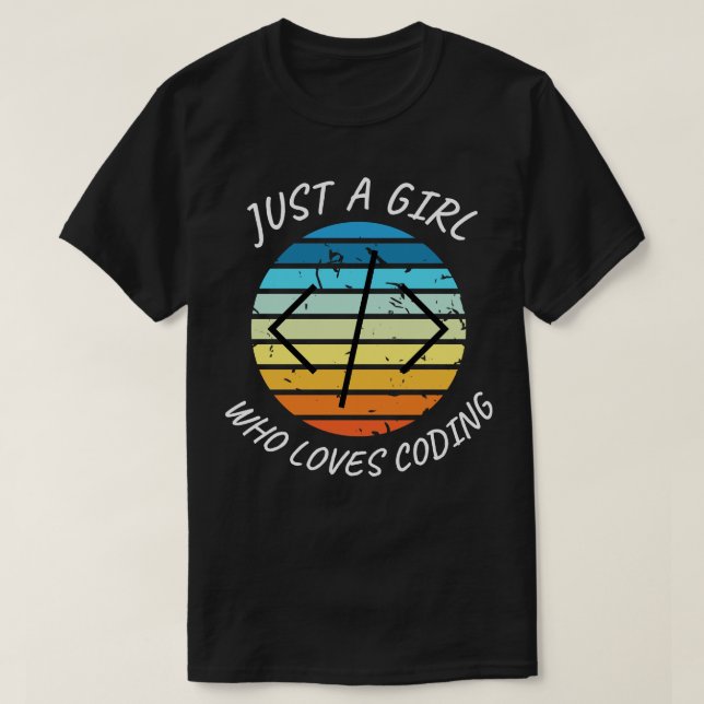 Bara en tjej som kodar kärlek t shirt (Design framsida)