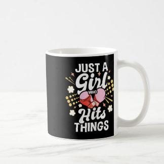 Bara en tjej som slår saker - Kickboxning Kickboxa Kaffemugg