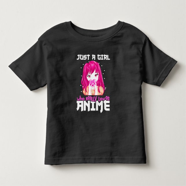 Bara en tjej som verkligen älskar anime t shirt (Framsida)