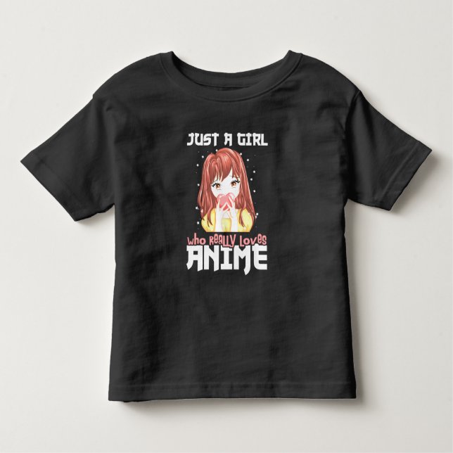Bara en tjej som verkligen älskar anime t shirt (Framsida)