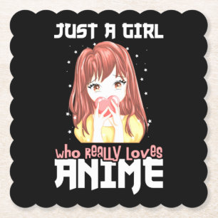 Bara en tjej som verkligen älskar anime underlägg papper