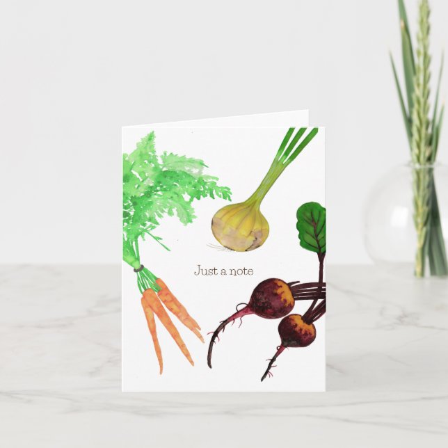 Bara en ton Vegetable trio Notecards Anteckningskort (Framsida)