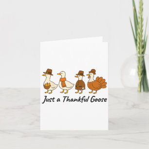 Bara en tuff Goose-funnen Thanksgiving faller auto Kort