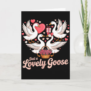 Bara en underbar gålsommar dag kärlek Cute Goose Kort