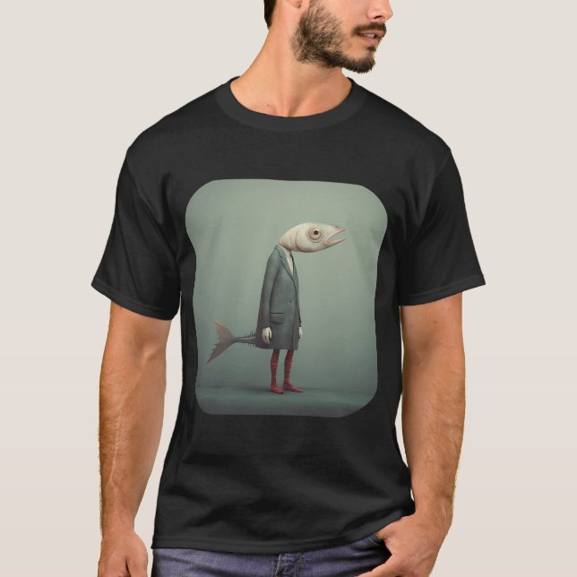 Bara en vanlig fiskperson t shirt (Framsida)