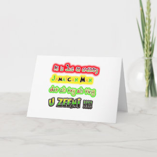 Bara en vanlig jamaicansk man som försöker sig på kort