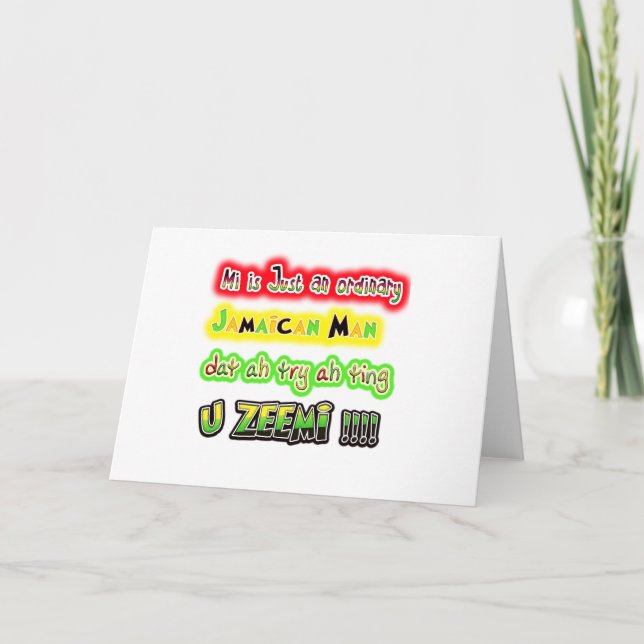 Bara en vanlig jamaicansk man som försöker sig på  kort (Framsida)