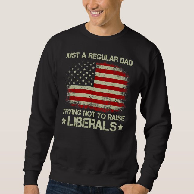 Bara en vanlig Pappa-amerikansk bästa Pappa någons Lång Ärmad Tröja (Framsida)