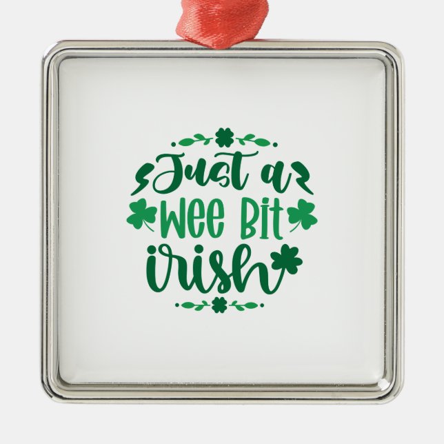 Bara en vecka, iriska julgransprydnad metall (Framsidan)