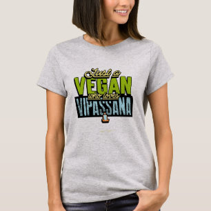 Bara en Vegan som Kärlek Vipassana Meditation T Shirt