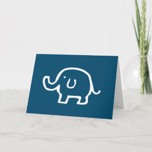 Bara en vit elefant kort