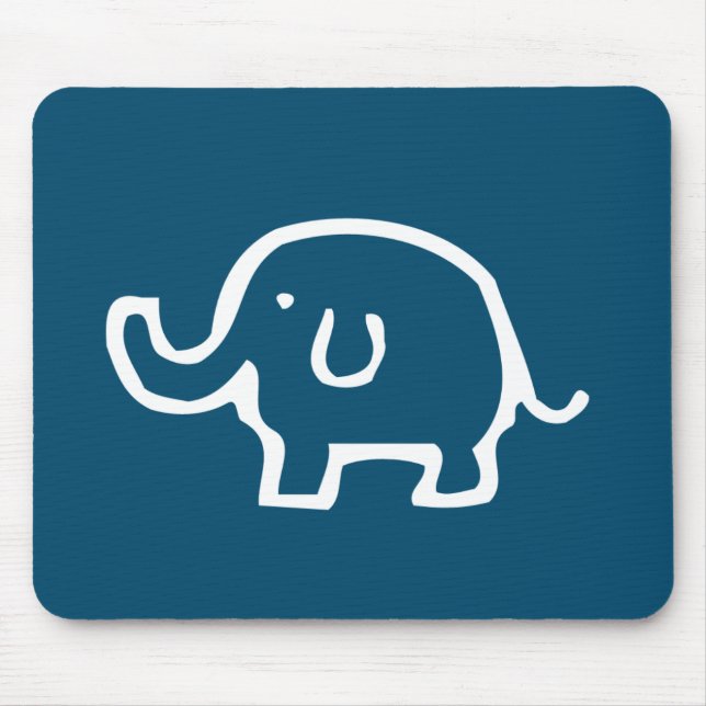 Bara en vit elefant musmatta (Framsidan)