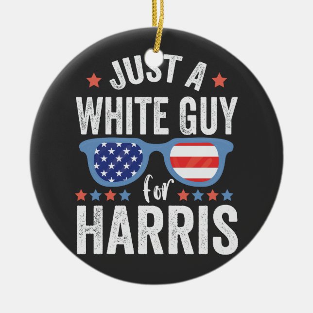 Bara en vit kille för Harris-stöd Julgransprydnad Keramik (Framsidan)