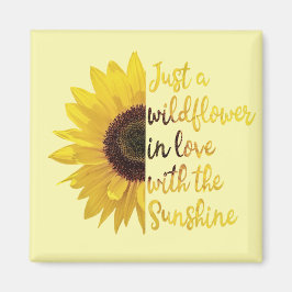 Bara en Wilblomma Square Magnet